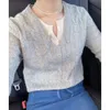 Women Sweater Ralphs Laurens Women's Knitwear Top Quality Spring Classic RL V-neck Fried Dough Twists Sweater Versatile Embroidery Pony Long Sleeve Knit