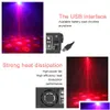 Laser Lighting 8 Eyes Stage Led Disco Projector Party Light Usb Dc 5V Sound Activation Time Function Remote Control Christmas Lamp Dj Dhjkm