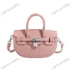 Trend 2023 Pink Bag Lychee Grain Hand Half Round Platinum Bag Super Foreign Style Handväskor Damer Single Shoulder Crossbody Bag 230914