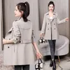 Women's Trench Coats Ladies Casual Wind Spring Autumn Girls Solid Color Long Sleeve Lapel Double-breasted Outwear With Belt X141