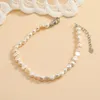 Bracciale da donna con perle d'acqua dolce Braccialetti regolabili con perle barocche naturali coltivate d'acqua dolce