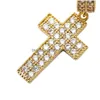 Hip Hop Cross Dangle örhängen smycken guld Sier Fashion Mens Double Row Zircon Earring Drop Delivery DHQJB
