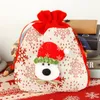 Bolsa de dulces de Navidad, bolsa de embalaje de regalo para dulces de fiesta, bolsa de regalo de Papá Noel de Navidad P86