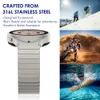 Premium 316L Stainless Steel Strap for Samsung Galaxy Watch 6 5 Pro 5 4 Curved End Butterfly Buckle Band