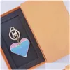 Women Keychain Heart Key Ring Cute Pu Chain Bag Charm Boutique Car Holder Design Keyring Accessories 13 Colors Drop Delivery