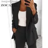 Trainingspakken voor dames Blazers voor woon-werkverkeer Herfst Elegant Office Blazer Dames Vrouwelijk Oversize Tailleur Femme Vintage jas 5XL L230914