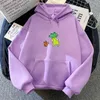 Sweats à capuche pour femmes mignon motif de dessin animé pull rétro sweat dames Harajuku vêtements surdimensionnés chaud plus velours sweats hommes femmes