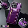 Leather Magnetic Wallet Phone Cases For Iphone 15 14 13 12 11 Pro max 15Plus 14Plus Durable PU Shiny sequins Card Holder Shockproof protection Back Cover