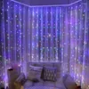 ストリングスUSBカーテンライト屋内滝の妖精の糸LEDベッドルームデコレーションウェディングクリスマスパーティー休暇年