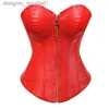 Shaper da donna Bustini Corsetti Pelle gotica Overbust per le donne Plus Size Lingerie sexy Top Lace Up Cincher Corsetto vittoriano L230914