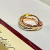 Classico anello tre in uno da donna di design Anello da donna di alta qualità in argento sterling 925 Anelli di fidanzamento Gioielli da donna di lusso Regalo di Natale
