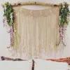 Гобелены, большой тканый гобелен ручной работы в стиле макраме, богемный настенный занавес с кисточками, свадебный фон, домашний декор 100-115 см