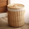 Wicker Dirty Basket Hamper Frame Storage Box Pot Shop Weaving Clothes T200224272J