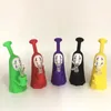 Colorido fumar silicone bong tubos kit portátil viagem de natal bubbler erva tabaco lidar com filtro funil colher tigela plataformas petrolíferas waterpipe dabber titular