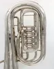 Eastern Music Pro Använd Nickel Silver Plated C/BB Key Rotary Euphonium With Case