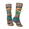 Chaussettes pour hommes drôle heureux rétro Design Harajuku Chuck E fromage salle à manger Hip Hop nouveauté décontracté équipage fou chaussette