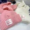 Beanie/Skull Caps Skullies Beanie Long Ear Hat Crochet Knitted Cute Bunny Rabbit Ears Hats For Women Winter Warm 230925