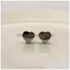 Boucle d'oreille en forme de cœur pour femmes, sac en flanelle, en acier inoxydable, clous d'oreilles en or, Piercing, bijoux de corps, cadeaux pour femmes, accessoires, livraison directe, 10Mm