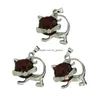 Pendanthalsband 2023 Ny Selling Gemstone Sliver Cat med rostfritt stål för smycken som tillverkar halsband Drop Delivery Pendant Dhgarden DHXCK