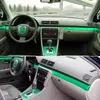 Voor Audi A4 B6 B7 2002-2008 Interieur Centrale Bedieningspaneel Deurklink Koolstofvezel Sticker Decals Auto styling Accessorie2237