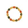 Charm Bracelets 2023 Colorful Natural Stone Artificial Tourmaline Bead String For Women's Transfer Accessories Jewelry