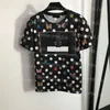 豪華な女性Tシャツの手紙プリントティーショートスリーブトップ夏のカジュアルデイリーカラフルなTシャツ