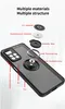 Slim Semi-transparent matt magnetisk ring Kickstand-fodral för Redmi Note 11 Pro 12 Note10 9 genomskinlig bakre telefonskydd
