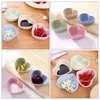 Plates 12 Pcs Love Seasoning Dish Unbreakable Bowls Plastic Trays Sushi Dipping Appetizer Pallet Soy Sauce