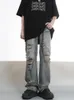 Jeans pour hommes Y2k Streetwear Hip Hop Skull Graphic Rétro Baggy Pantalon Harajuku Mode Gothique Jambe Large Denim Pantalon C72 230914