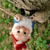 Garden Decorations Climbing Gnome Sculpture Resin White Beard Dwarf Art Statue Courtyard Landscape Figurines Tree Elf Decoration