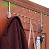 12 Hooks Bathroom Door Hanging Rack Kitchen Hanging Organizer Door Clothes Hanger Hooks Over Door Rack Towel Holder T200415326K