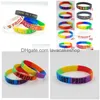 Party Favor LGBT Sile Rainbow Armband Colorf armband Gay Lesbian Pride Drop Delivery Home Garden Festive Supplies Event DHGRR