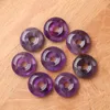 20mm Healing Agate Jade Crystal Donut Pendant Large Hole Loop Natural Stone Round Circle Gemstone Donut For DIY Jewelry Making