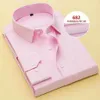 Brand New Pink Blue White Long Sleeve Groom Shirt Men Small pointed collar fold Formal Occasions Dress Shirts NO03277l
