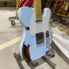 Chitarra elettrica TL Sky Blue Color Elder Body Relic Guitar 100% fatto a mano Personalizzazione del supporto Spedizione gratuita