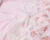 Set di biancheria da letto Set di fiori da giardino fresco in stile coreano Dream Princess Cotton Lace Bedskirt Ruffles Federa Copripiumino HM03A