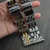 Watch Accessories 18mm 20mm 22mm 24mm Watchband Polished Solid Stainless Steel Butterfly Buckle Strap Bracelet For Bretiling266G