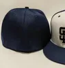 Bonés masculinos de beisebol San Diego totalmente fechados NY Summer Snapback SD Letter Bone Mulheres Cor Todas as 32 equipes Esporte casual Chapéus lisos NY Cores misturadas Tamanho Casquette A0