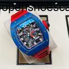 Luxe RicharMilles horloge Mechanisch automatisch uurwerk Waterdicht Zwitsers uurwerk Topkwaliteit RM030 Blue Side Red Limited 427 50 complete se