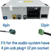 Kit veicular bluetooth 12 pinos 12v sem fio aux 5.0 adaptador mãos cabo de áudio automático para a3 a4 b8 b6 a6 c6 b7 c61286a