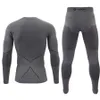 Men's Thermal Underwear Men Fleece Lined Set Motorcycle Skiing Base Layer Winter Warm Long Johns Shirts & Tops Bottom Suit175M