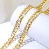 Kettingen Nieuwe mode Au750 Real Solid 18K Gouden sieraden Karat Pure Yellow Gold Chain Men Ketting Goud Cubaanse ketting Bulk Groothandel