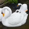 Garden Decorations Simulation Floating Water Swan Resin Furnishing Rockery Fountain Pool Sculpture Crafts Outdoor Park Figurines Decoration