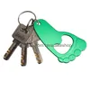 Openers Aluminium Alloy Foot Shape Bottle Opener With Keychain Key Tag Chain Ring Accessories Drop Delivery Home Garden Kitchen Dining Dhzqp