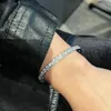 New Fashion Design 925 Sterling Silver Bling Moissanite Bracelets Bangles for Girls Women for Party Wedding Jewelry Gift