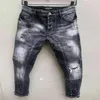DSQ Phantom Turtle Men's Jeans Classic Fashion Man Jeans Hip Hop Rock Moto Mens Casual Design Ripped Jeans Ejressed Skinny 283e