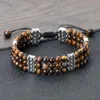 Strand 4mm Mini Energy Beads Armband Natural Tiger Eye Lava Stone Chakra For Women Men Handmade Reiki Yoga Jewelry