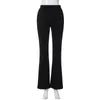 Pantalons pour femmes Lygens Solide Cordon élastique Long Bell-Bottom Flares 2023 Y2K Vente en gros Casual Streetwear Daily Vêtements pour femmes