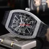 138 Mens watch quartz movement watches rubber watchband shinning diamond icd out stainless steel case watch for men lifestyle wate221P