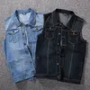 Gilet da uomo Taglie forti 8XL 7XL 6XL 5XL Jeans in cotone Giacca senza maniche Gilet da uomo Jeans denim Gilet da cowboy maschile Gilet da esterno Giacche da uomo 230915